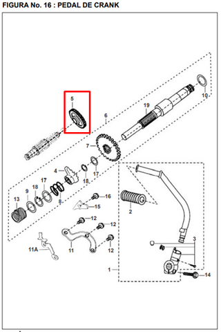 PINON LOCO 26T PULSAR ORIGINAL - Mundimotos