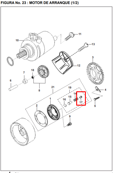 BUJE ARRANQUE (5) PULSAR BLACK ORIGINAL - Mundimotos