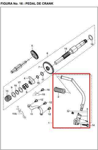 PEDAL CRANCK PULSAR 180 ORIGINAL - Mundimotos