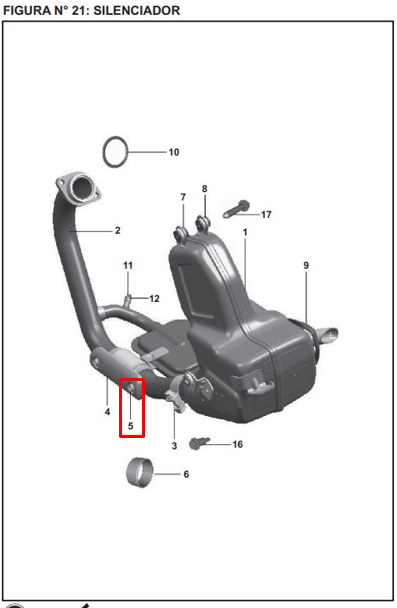 TORNILLO PLATINO MOFLE PULSAR ORIGINAL - Mundimotos