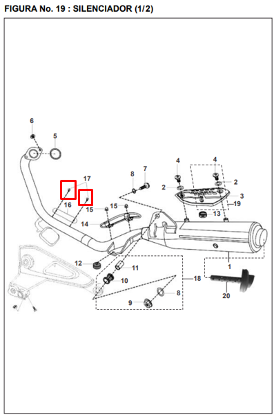 TORNILLO PLATINO MOFLE PULSAR ORIGINAL - Mundimotos