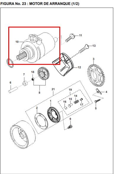 MOTOR ARRANQUE PULSAR UG ORIGINAL - Mundimotos