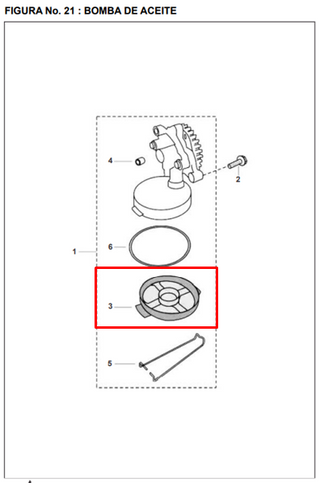 REJILLA BOMBA OIL PUL.180-200-220 ORIGINAL - Mundimotos