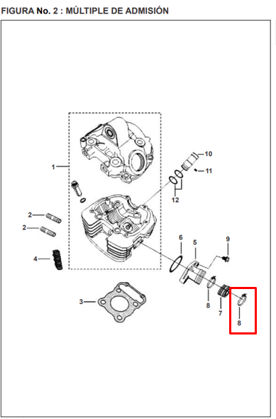 ABRAZADERA CARBURADORURADOR PULSAR/DISCO ORIGINAL - Mundimotos