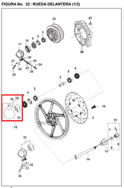 CAJA SENSOR Velocimetro PULSAR 180II ORIGINAL - Mundimotos