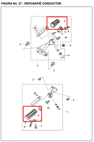CAUCHO POSAPIE FR PULSAR/DISCOVEPP ORIGINAL - Mundimotos