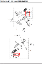 Cargar imagen en el visor de galería, PLATINO POSAPIE FR PULSAR DTS-I ORIGINAL - Mundimotos