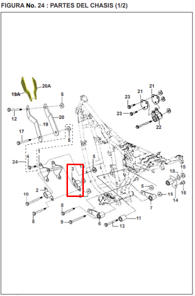 SOPORTE MOTOR FR RH PULSAR DTS-I ORIGINAL - Mundimotos