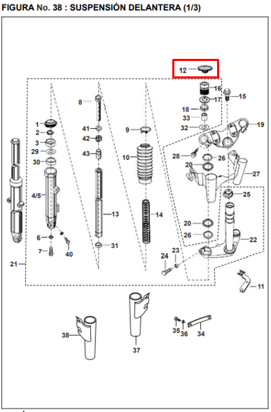 CAUCHO TAPON TELESCOPIO PULSAR ORIGINAL - Mundimotos