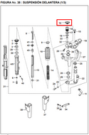 CAUCHO TAPON TELESCOPIO PULSAR ORIGINAL - Mundimotos