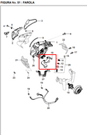 SOPORTE CARENAJE DTS-T-TEC ORIGINAL - Mundimotos