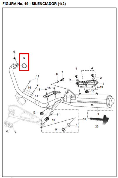 EMPAQUE MOFLE PULSAR/DISCOVER ORIGINAL - Mundimotos