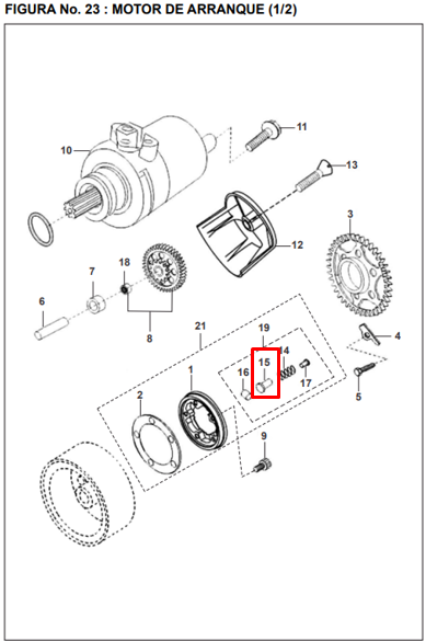 BUJE CLUTCH ARRAN. PULSAR 180/DISCOVER 135 ORIGINAL - Mundimotos