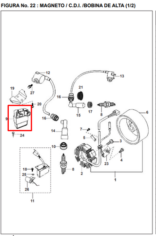 CDI PULSAR DTS-I ORIGINAL - Mundimotos