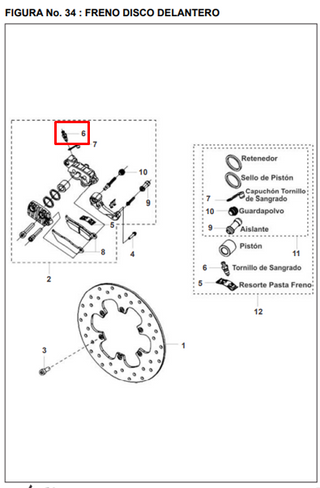 TORNILLO SANGRIA DISCOVER 135 ORIGINAL - Mundimotos