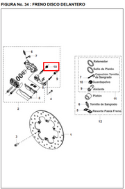 ANTIVIBRANTE B CALIPER PULSARII ORIGINAL - Mundimotos