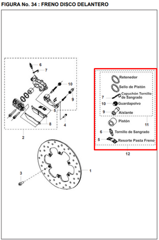 ORING CTO + PISTON DISC125+ ORIGINAL - Mundimotos