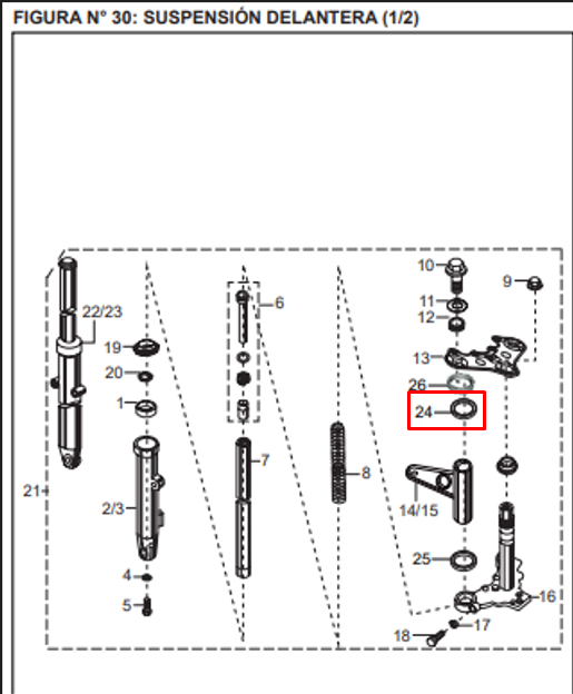 EMPAQUE SOPORTE FAROLA DTS-I/TEC/B ORIGINAL - Mundimotos