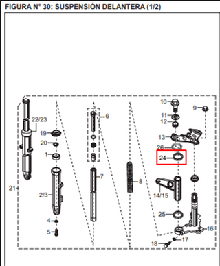 EMPAQUE SOPORTE FAROLA DTS-I/TEC/B ORIGINAL - Mundimotos