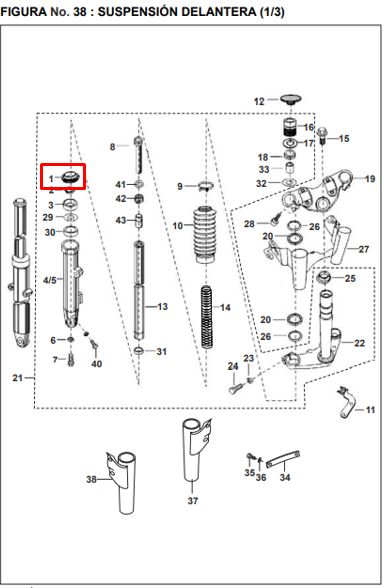 GUARDAPOLVO TELESCOPIO PUL180UG ORIGINAL - Mundimotos
