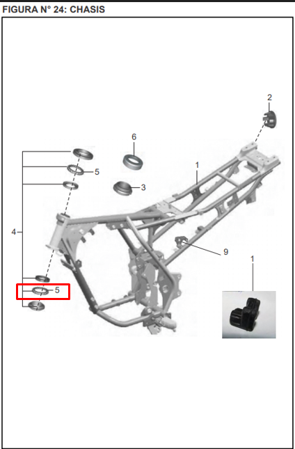 CANASTILLA DIRECCIONION BOXER CT100 ORIGINAL - Mundimotos