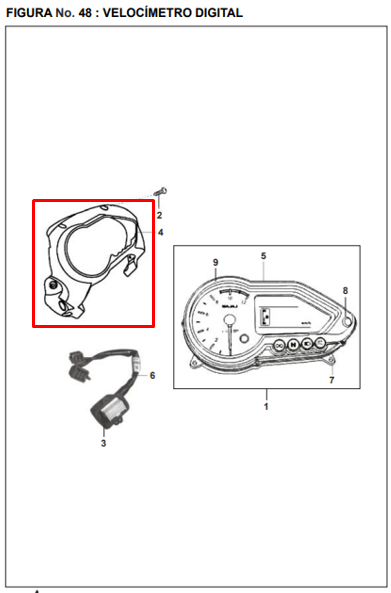 Tapa Velocimetro Bajaj PULSAR Ii Original - Genuine parts