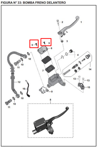 TORNILLO 04X10 CABEZA PLANA ORIGINAL - Mundimotos