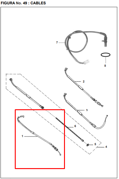 CABLE ACELERADOR PULSAR MV ORIGINAL - Mundimotos