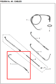 CABLE ACELERADOR PULSAR MV ORIGINAL - Mundimotos