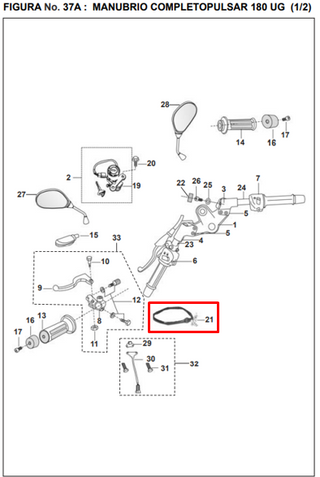 SWITCH CLUTCH PULSAR 135 ORIGINAL - Mundimotos