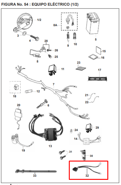 SWITCH STOP RR 2CABLES PULSAR UG ORIGINAL - Mundimotos