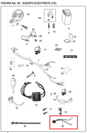SWITCH STOP RR 2CABLES PULSAR UG ORIGINAL - Mundimotos