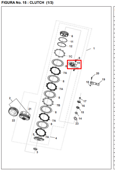 SOPORTE BALINERA CLUTCH PULSARDTSI ORIGINAL - Mundimotos