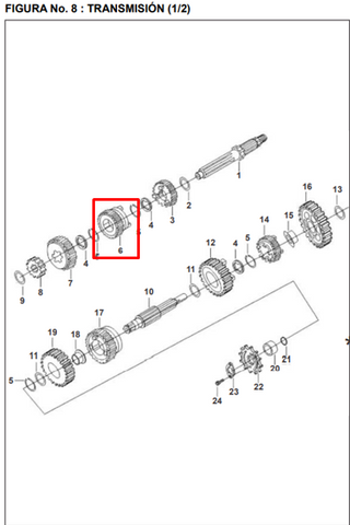 PINON EP 3RA 21T PULSAR ORIGINAL - Mundimotos