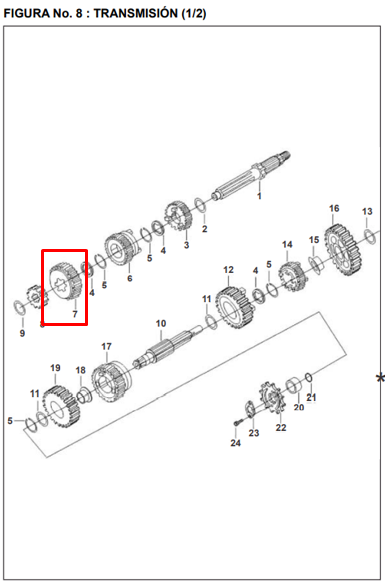 PINON EP 5TA 26T PULSAR UG/200 ORIGINAL - Mundimotos