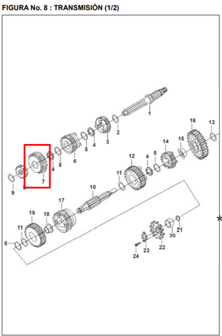 PINON EP 5TA 26T PULSAR UG/200 ORIGINAL - Mundimotos