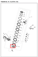 PORTA RESORTE CLUTCH PULSAR UG/220 ORIGINAL - Mundimotos