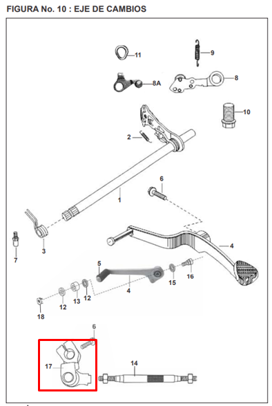 LEVA EXTERNA EJE CAMBIOS PULSAR 200 ORIGINAL - Mundimotos