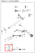 LEVA EXTERNA EJE CAMBIOS PULSAR 200 ORIGINAL - Mundimotos