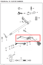 PEDAL CAMBIOS PULSAR 200/UG  ORIGINAL - Mundimotos