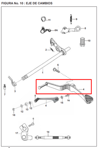 PEDAL CAMBIOS PULSAR 200/UG  ORIGINAL - Mundimotos