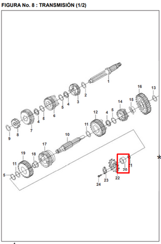 BUJE 20X25X17/24X21 SAL PULSAR 200 ORIGINAL - Mundimotos