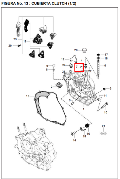 PIN LEVA CLUTCH PULSAR UG/200/220 ORIGINAL - Mundimotos