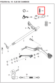 RESORTE LEVA CAMBIOS PULSAR DTS-I ORIGINAL - Mundimotos
