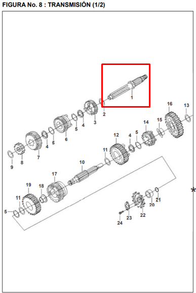 EJE PRIMARIO 13T PULSARII ORIGINAL - Mundimotos