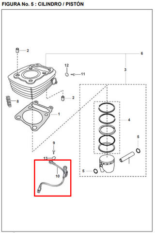 MANGUERA OIL PULSAR 180UG ORIGINAL - Mundimotos
