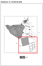 Cargar imagen en el visor de galería, REJILLA Y FILTRO AIRE PUL180/II/UG ORIGINAL - Mundimotos
