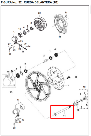 EJE FR PULSAR 200 ORIGINAL - Mundimotos