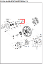Cargar imagen en el visor de galería, BUJE PORTA SPROKET PULSAR DTS-I ORIGINAL - Mundimotos