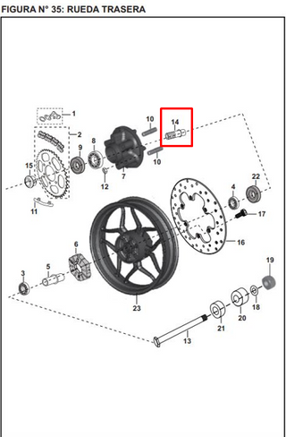 BUJE PORTA SPROKET PULSAR 200 ORIGINAL - Mundimotos